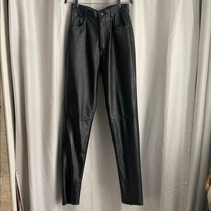 Wilson Black Leather Jeans